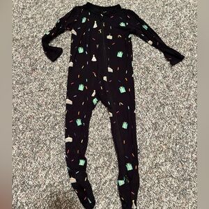 Kyte Midnight Party footed romper
